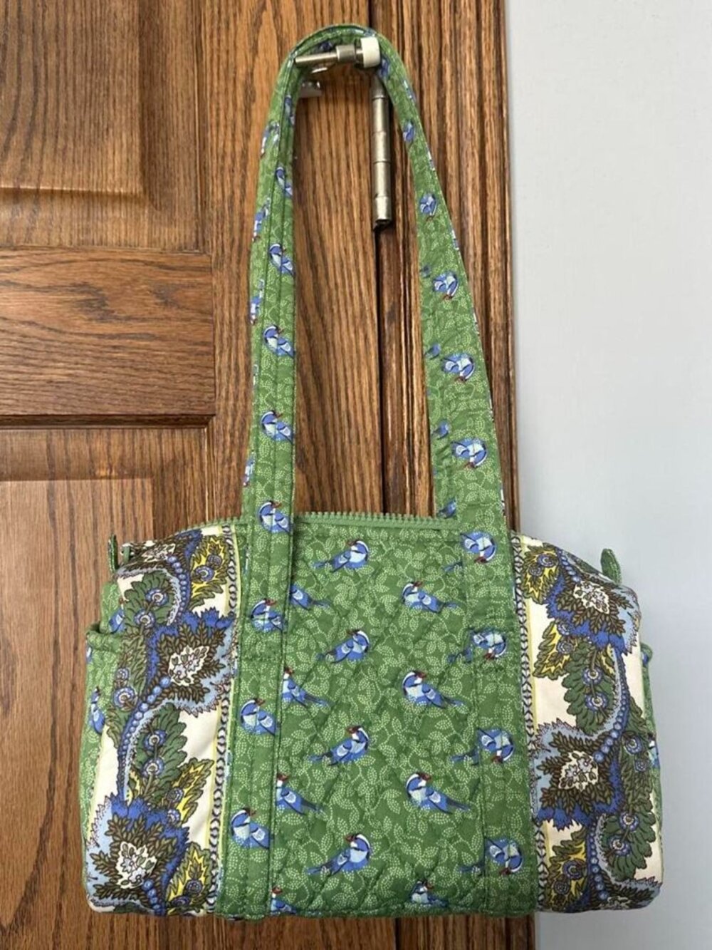 Vera Bradley Original 100 Bag Green Birds print